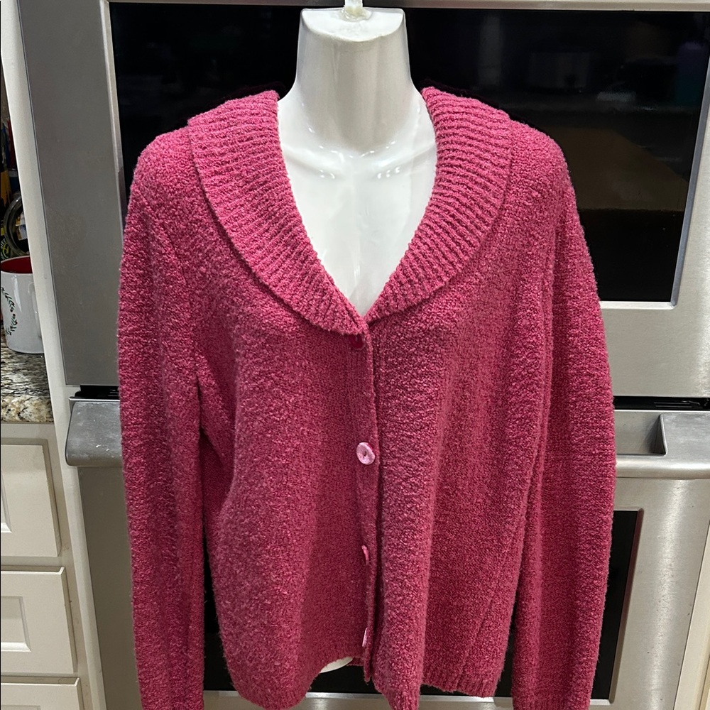 Jones New York Sport So Soft Acrylic & Wool Pink Women's Sweater
